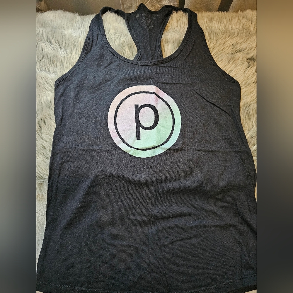 Black Tank Top Pure Barre Gradient with Logo